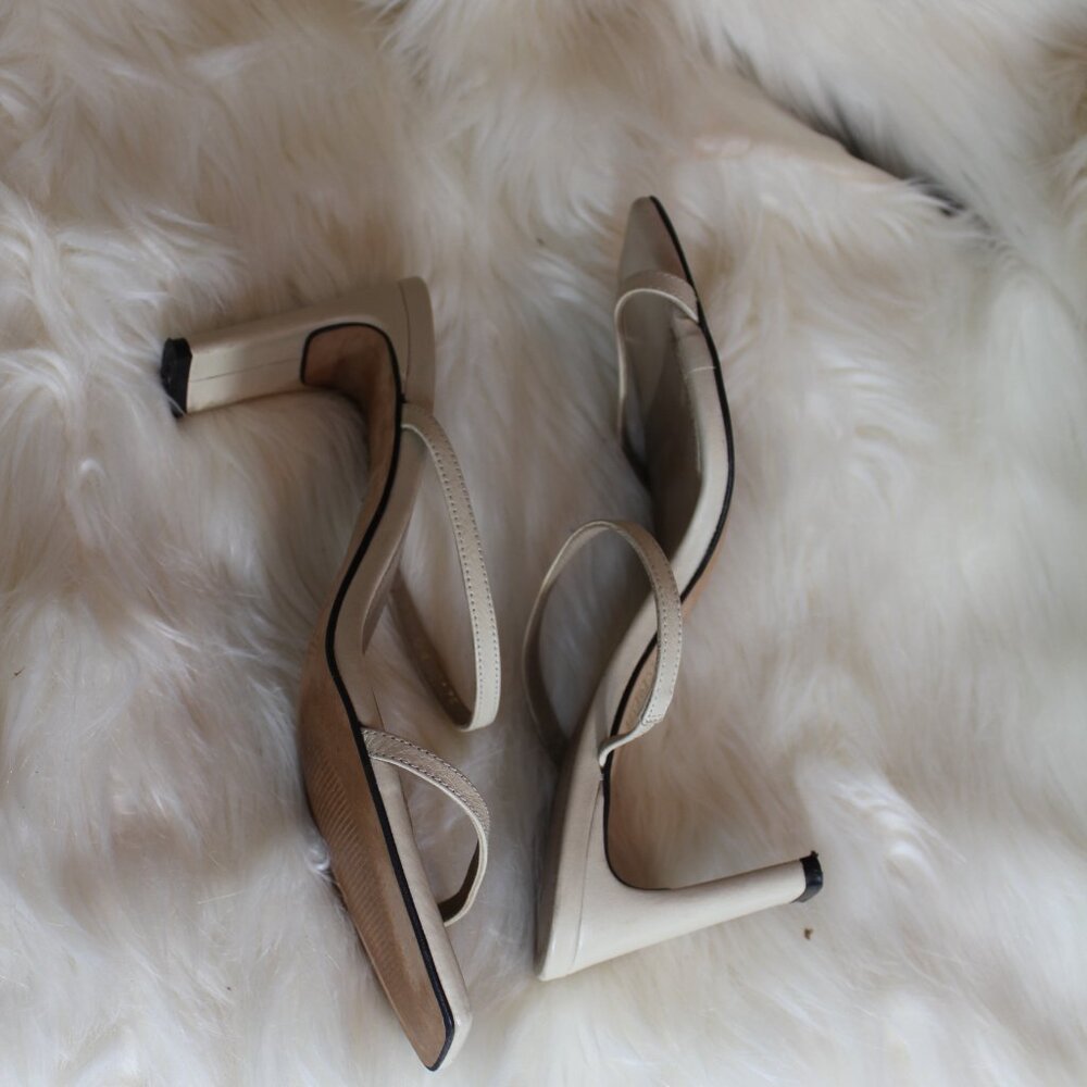 Alohas Cannes Heeled Sandals Sandals  square toe two straps size 9 - Picture 5 of 9